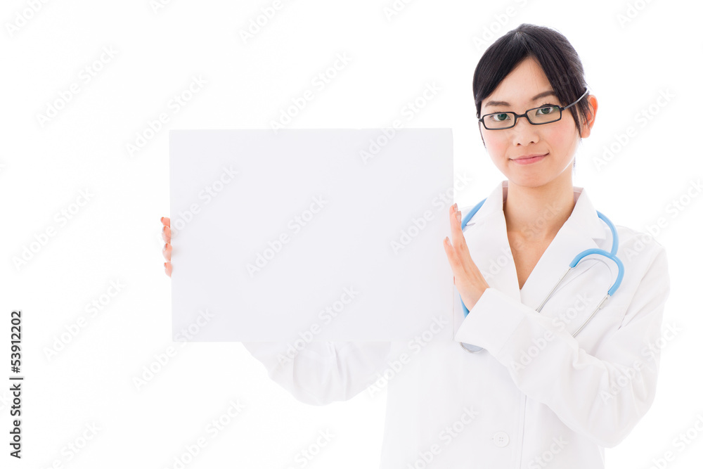 attractive asian doctor on white background attractive asian doctor on white background