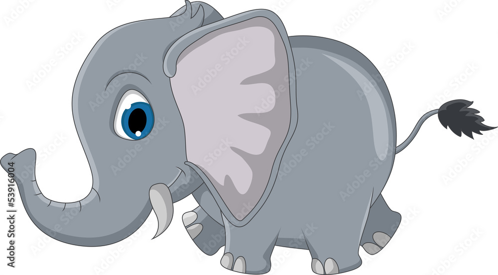 Obraz premium cute elephant cartoon