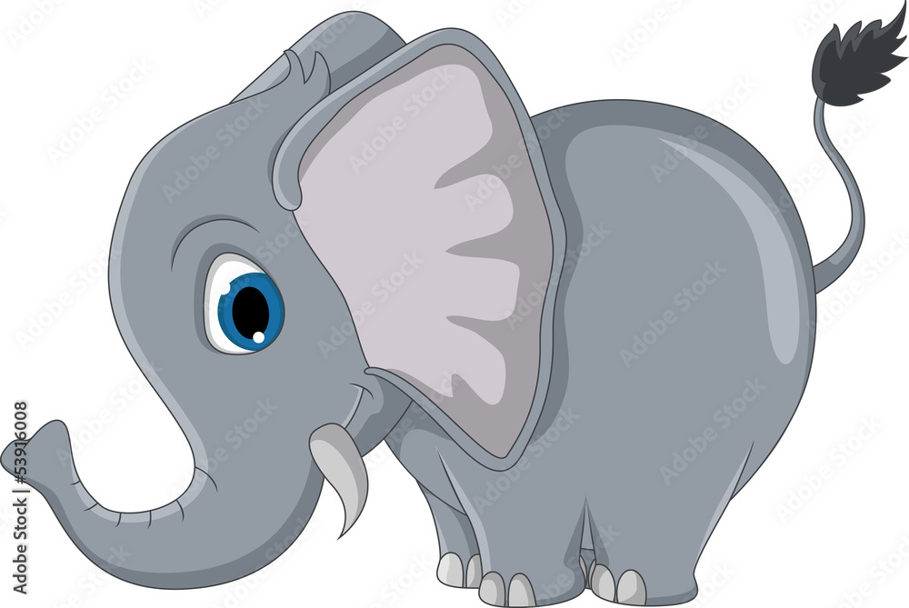 Obraz premium cute elephant cartoon
