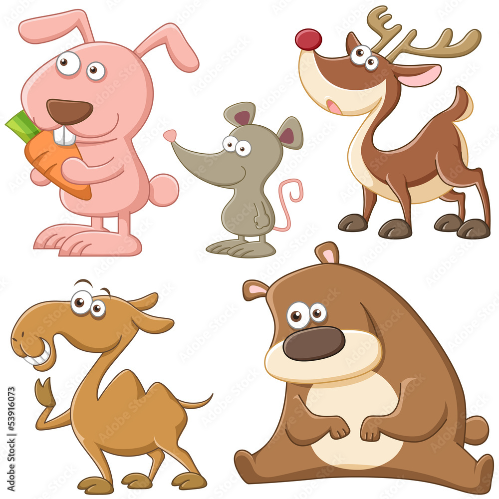cute cartoon animal set cute cartoon animal set