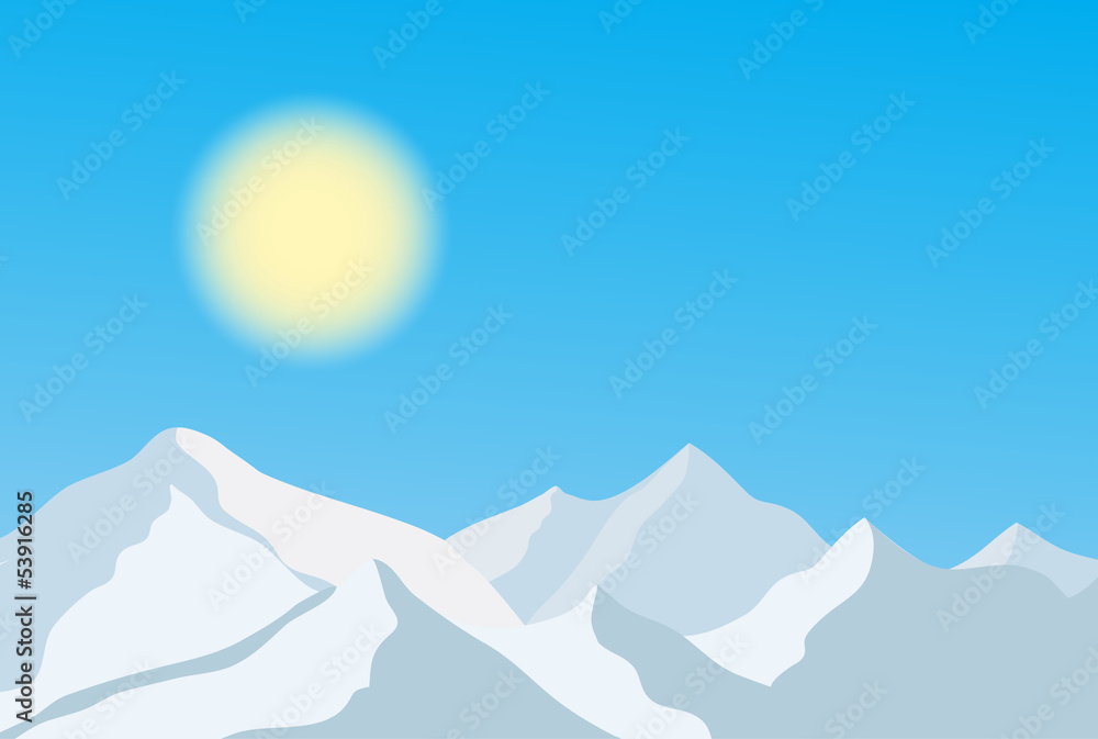 Naklejka mountain background, vector illustration