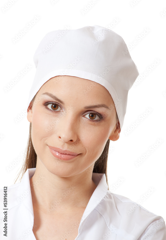 Woman medical professional isolated on white background. Woman medical professional isolated on white background.