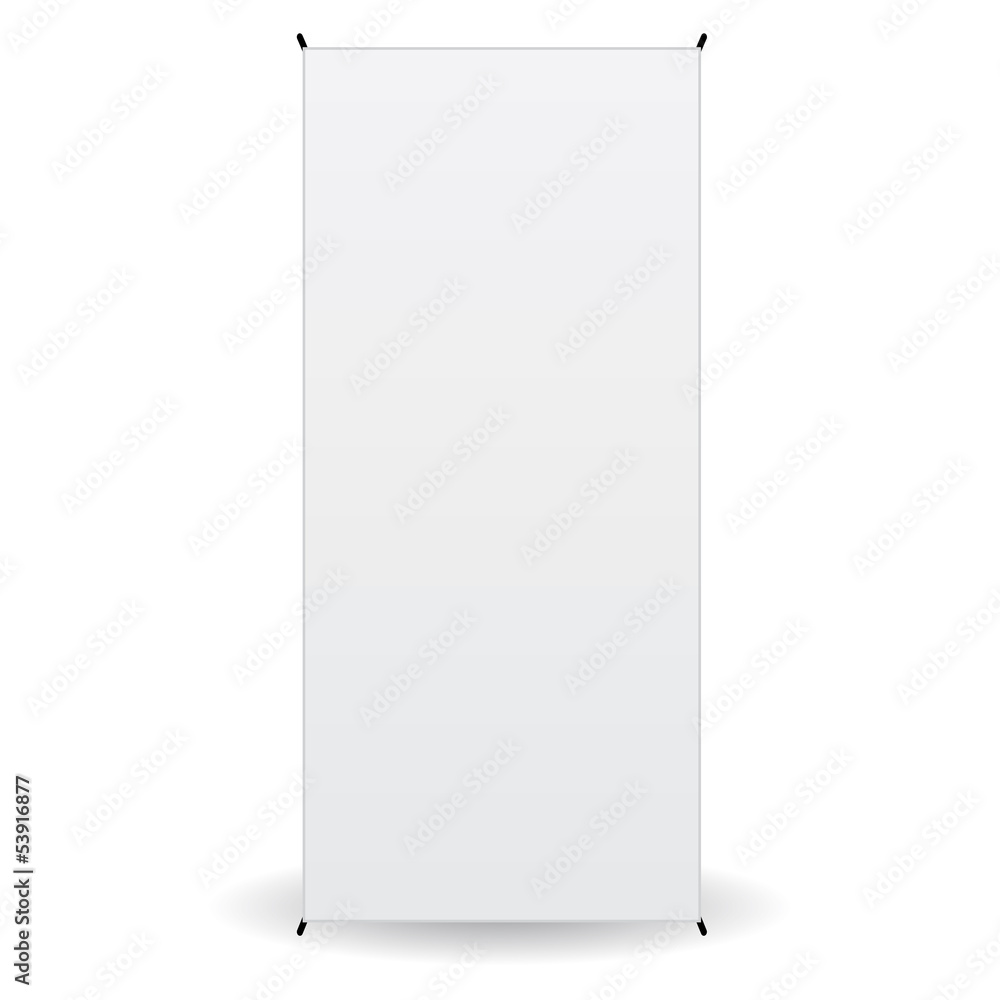 front banner x-stands display isolated