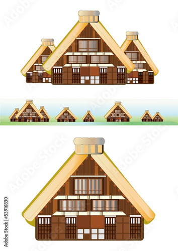 白川郷　五箇山　Japanese old houses in northland area（Gokayama)