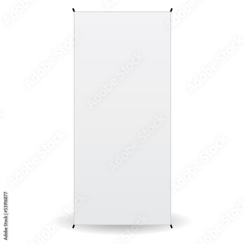 front banner x-stands display isolated