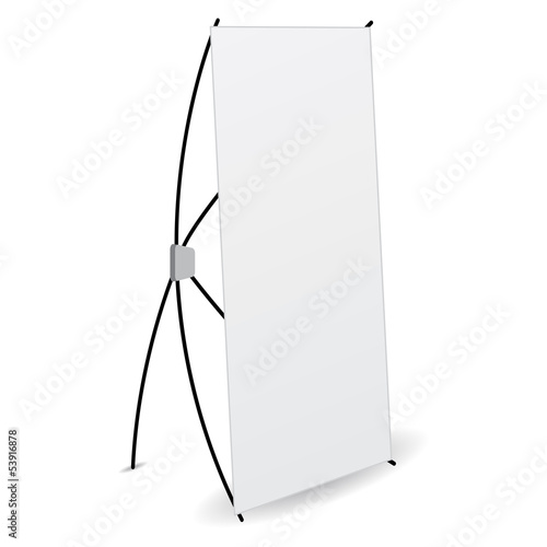 side banner x-stands display isolated