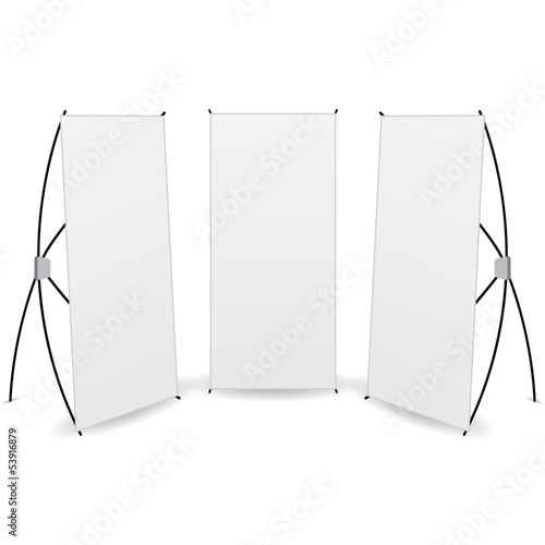 vector pack banner x-stands display isolated photo