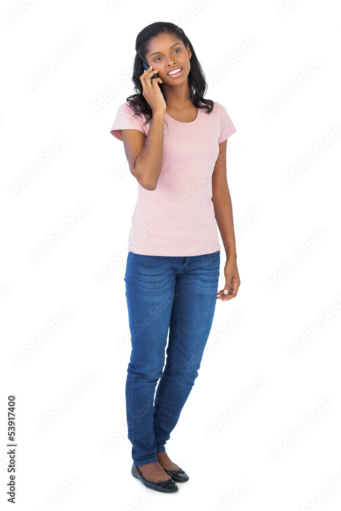 Young woman calling with her mobile phone Young woman calling with her mobile phone