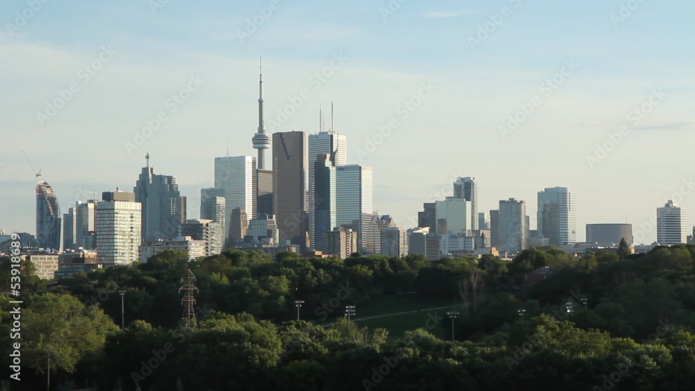 Toronto. Green trees of Don Valley in the foreground. Toronto. Green trees of Don Valley in the foreground.