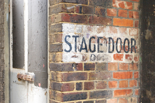 Stage door entrance of an old theatre