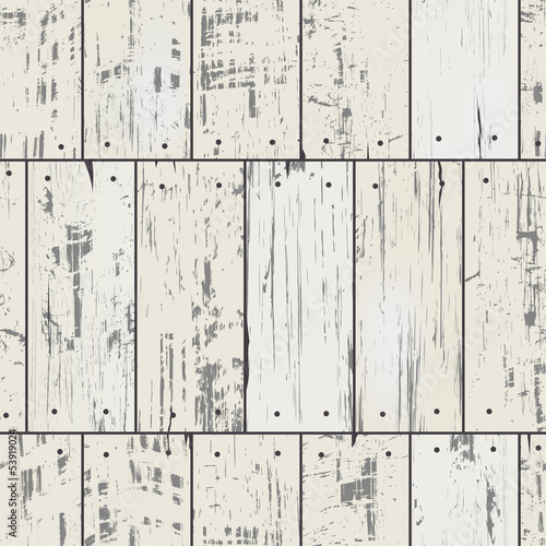 Imitation wood planks with nails. Vector seamless retro pattern