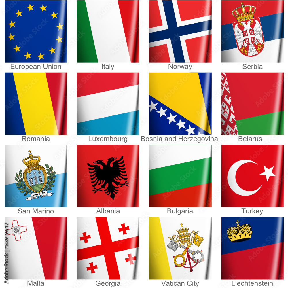 Flags of Europe Stock Vector | Adobe Stock