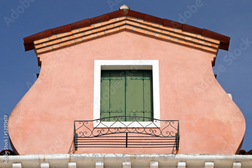 colorful roof window in Burano