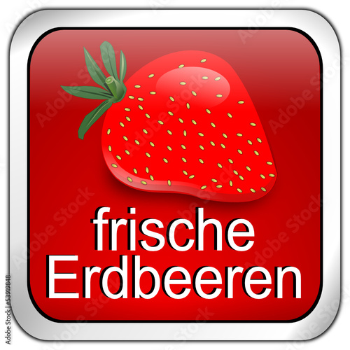 frische Erdbeeren Button