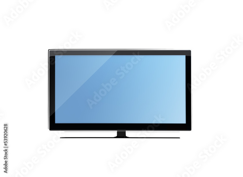 lcd tv monitor isolated on white background
