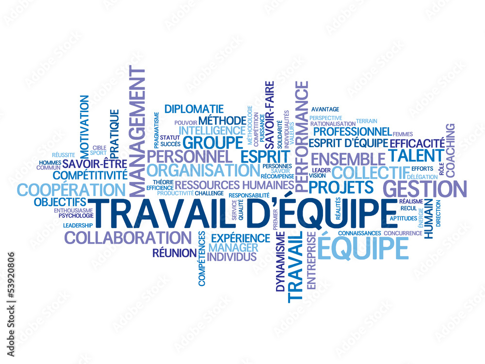 Nuage de Tags "TRAVAIL D'EQUIPE" (esprit équipe management) Stock  Illustration | Adobe Stock