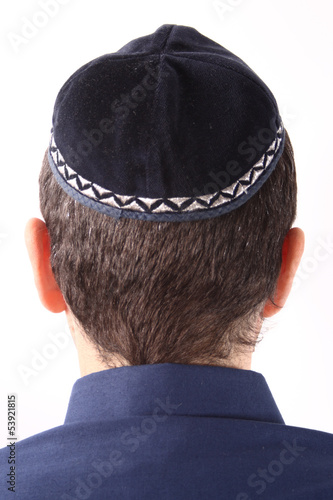 Guy wearing a kippah photo