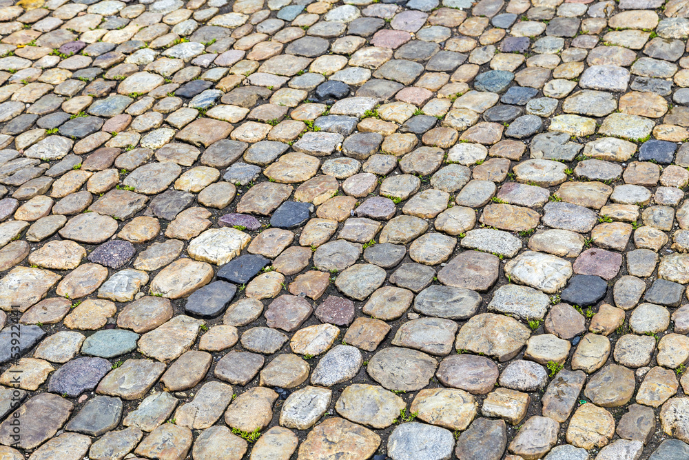 background of cobblestone pavement