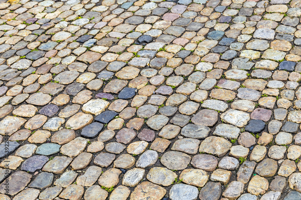Fototapeta premium background of cobblestone pavement