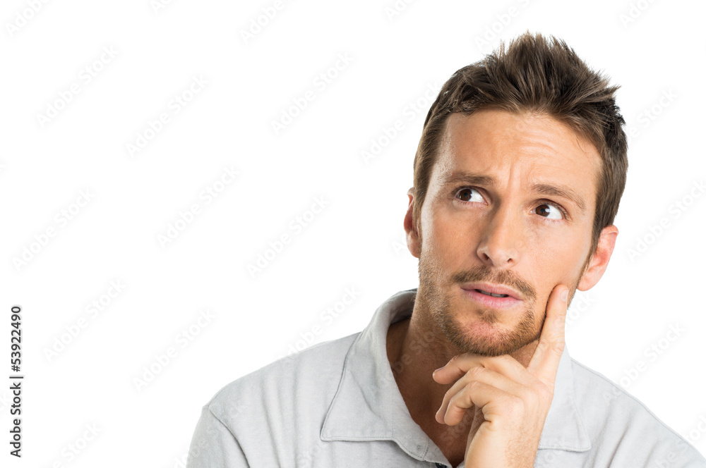 Portrait Of Thoughtful Young Man Portrait Of Thoughtful Young Man