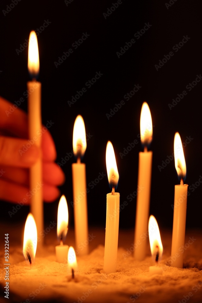 Hand with candle Hand with candle
