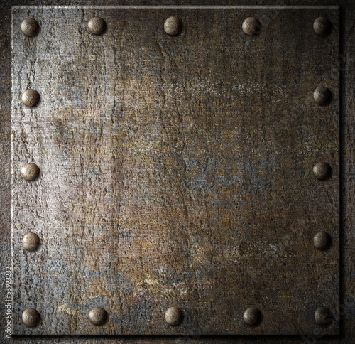 metal background with rivets photo