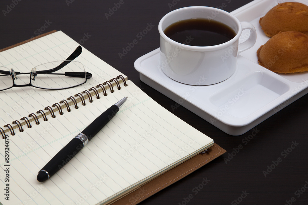 Cup of coffee and book Cup of coffee and book