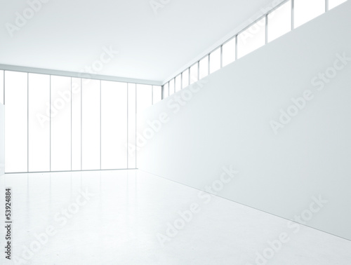 white interior with big window