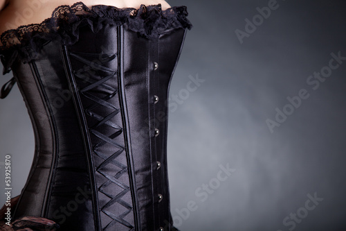 Fotografia Close-up shot of a woman in black corset