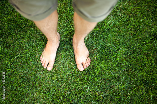 Feet relaxing in the grass