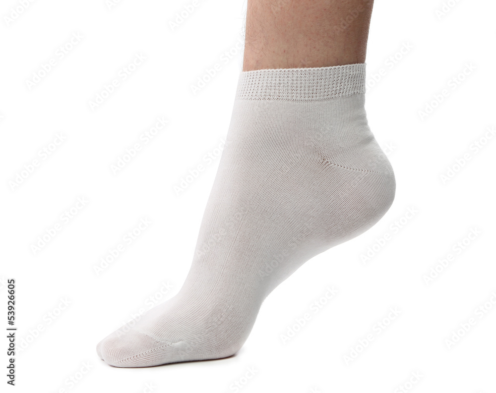 Sock on the foot. Sock on the foot.