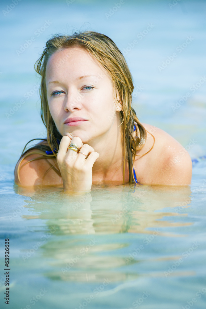 portrait woman beach