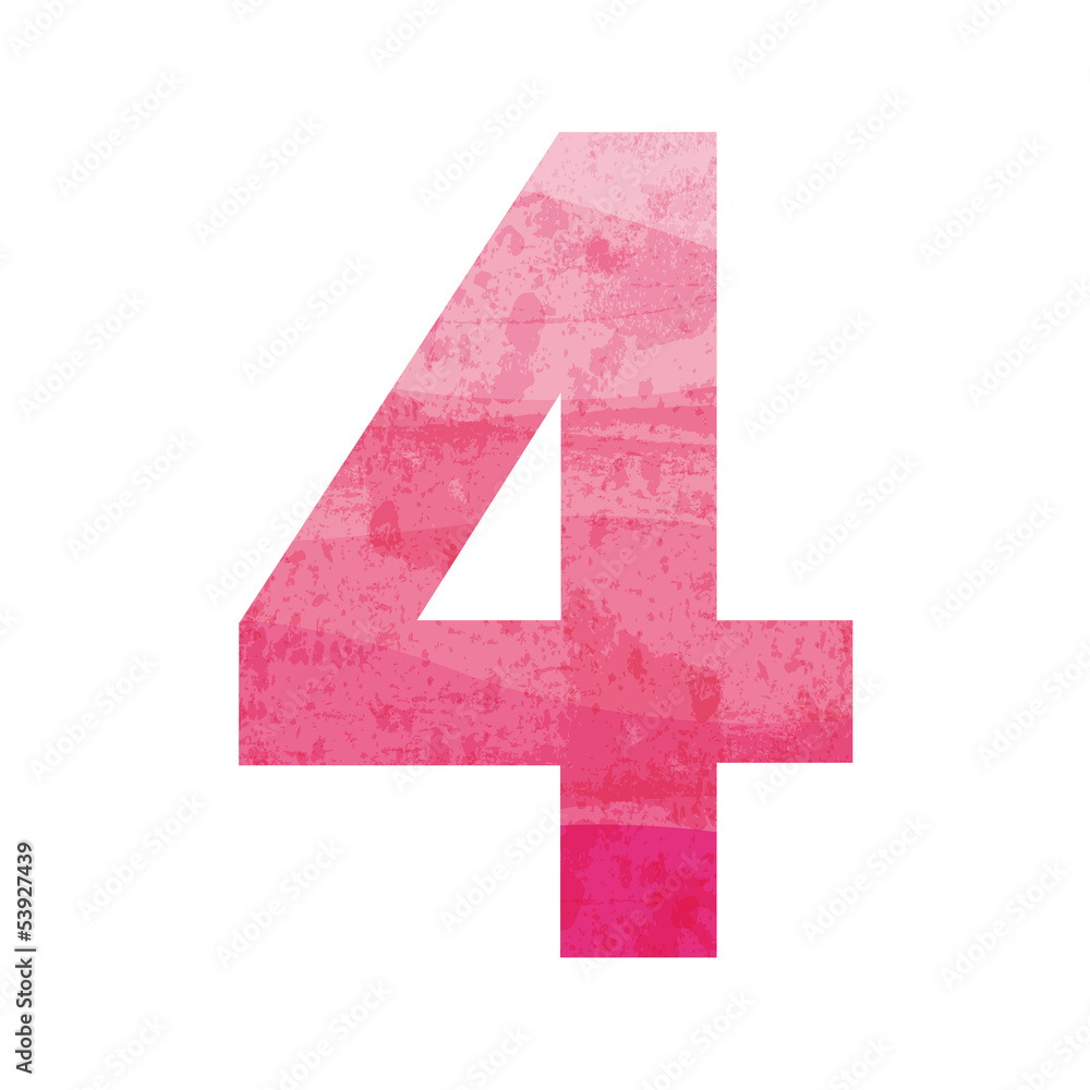 Obraz premium Pink number four
