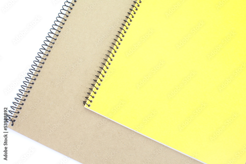 yellow note book isolate on white background yellow note book isolate on white background