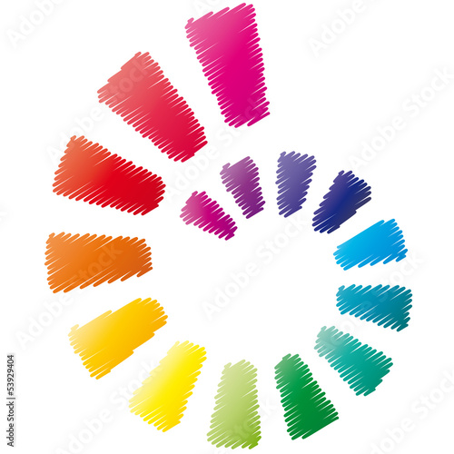 Logo - Farbkreis - Spirale - Muschel - Zeichen für Toleranz und Gemeinschaft, Demokratie, Inklusion und Integration, Leben in einer sozialen Gesellschaft, Einheit und Vertrauen 