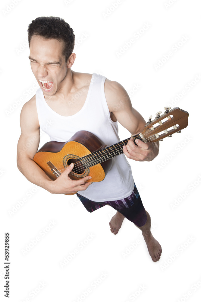 Obraz premium Young Guitar Player Performing