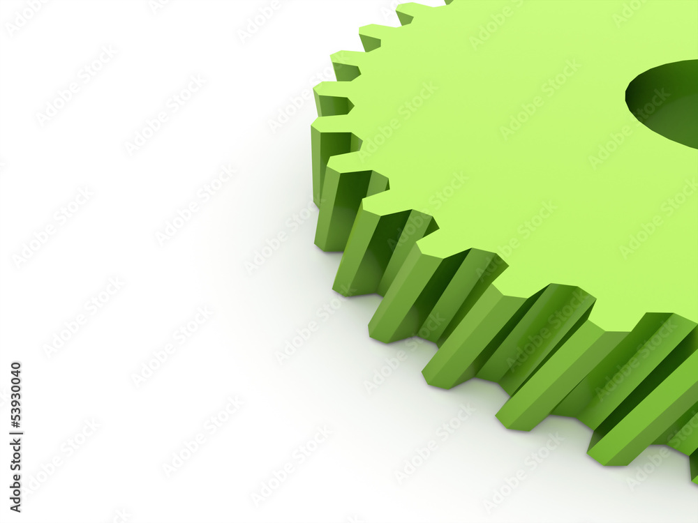 Obraz premium One green gear