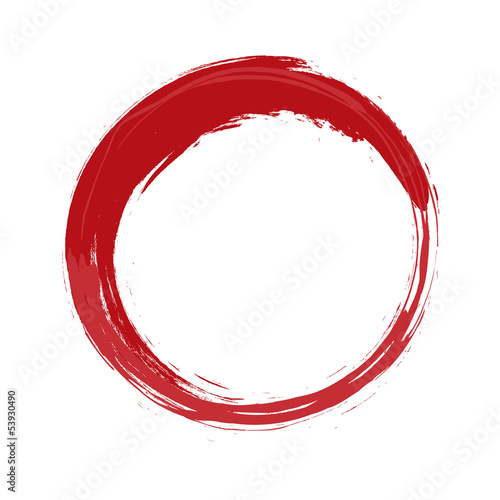 painted red circle