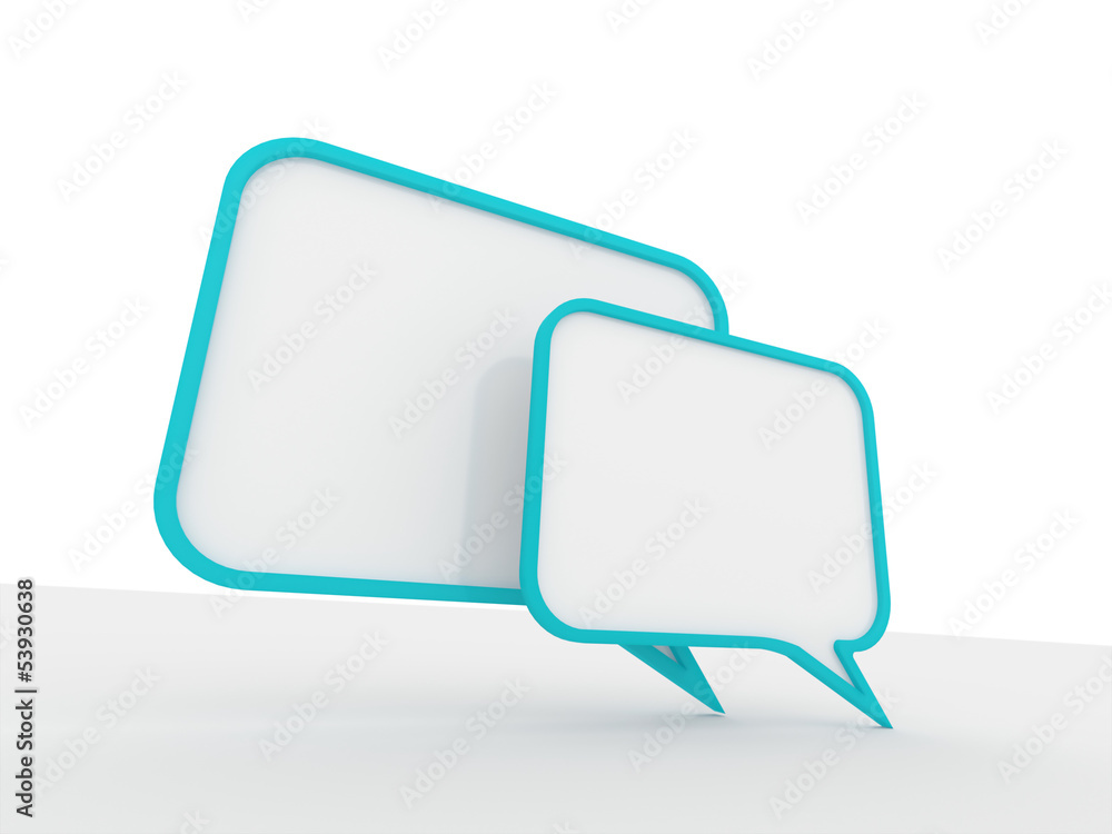 Speech bubbles blue concept Speech bubbles blue concept