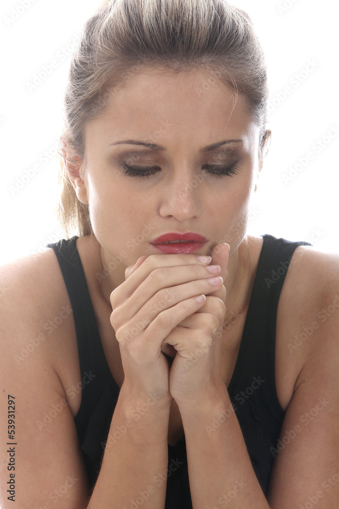 Model Released. Young Woman Praying Model Released. Young Woman Praying