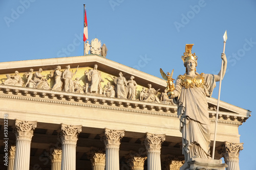 The Austrian Parliament in Vienna, Austria