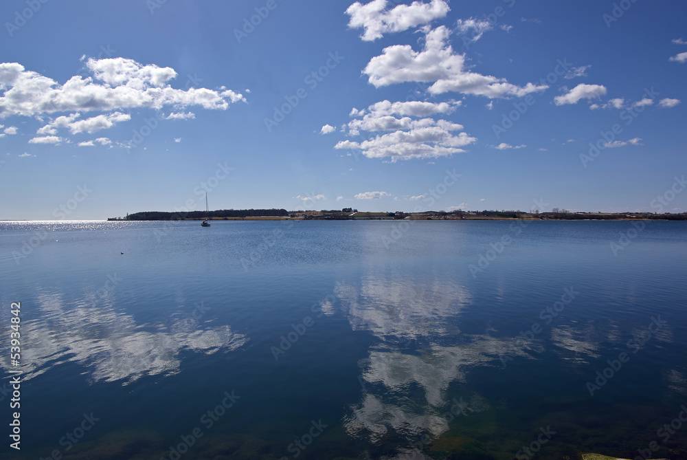 Clouds background and water reflection Clouds background and water reflection