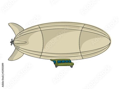 Cartoon zeppelin