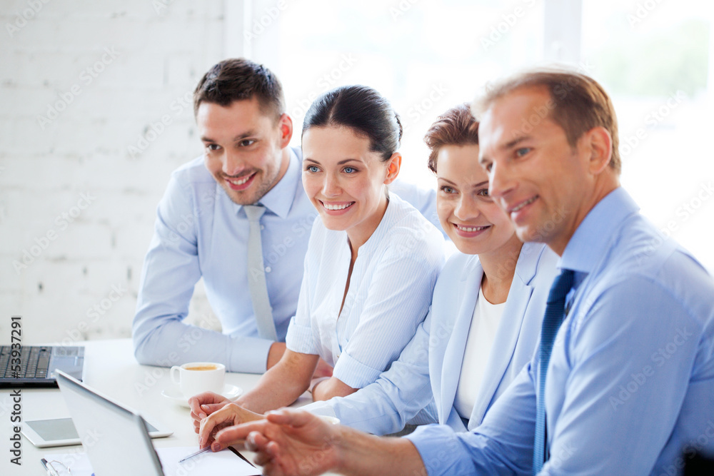 business team having meeting in office business team having meeting in office