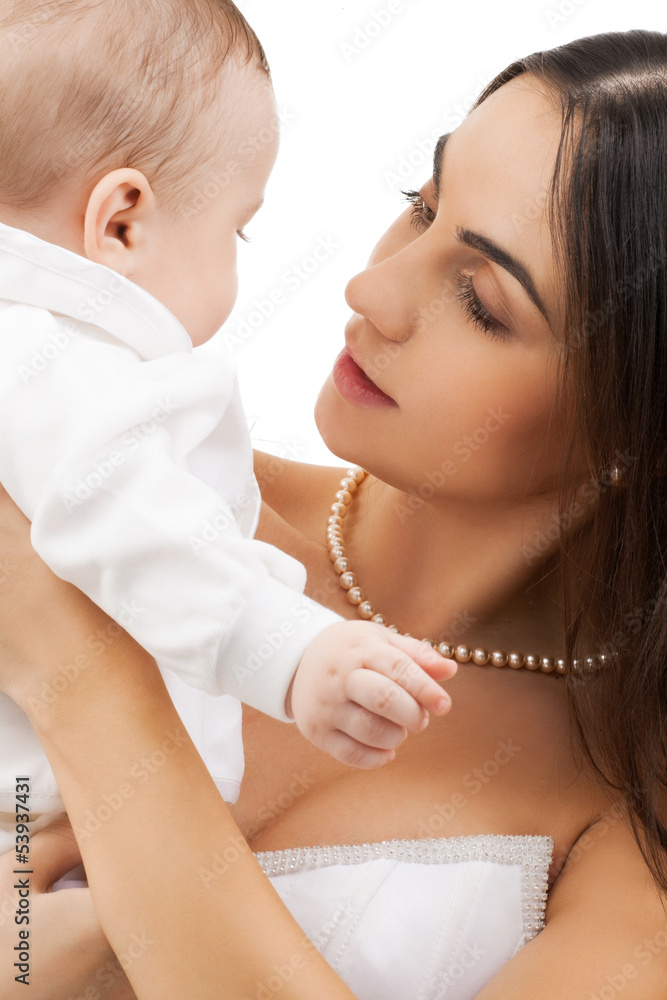 happy mother with adorable baby happy mother with adorable baby