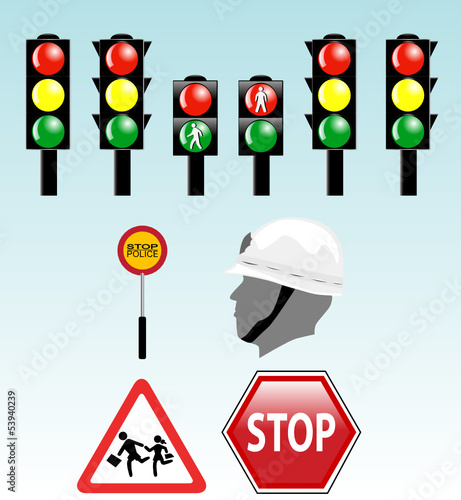 traffic signs and traffic lights