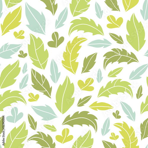 Vector leaves silhouettes seamless pattern background with hand