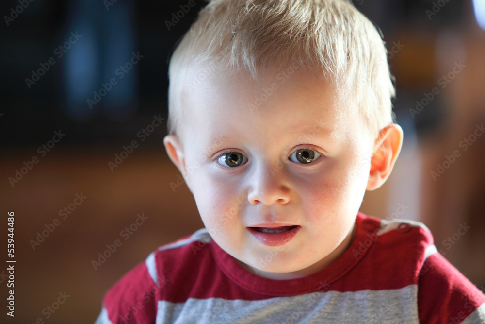Closeup portrait of cheerful little boy smiling Closeup portrait of cheerful little boy smiling
