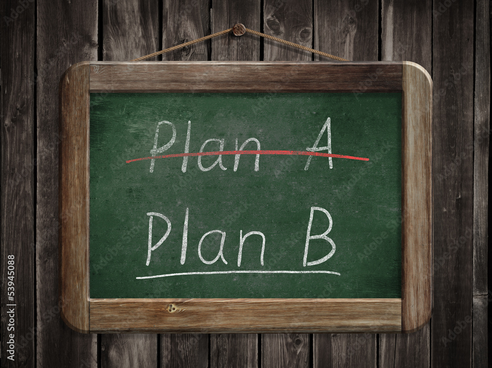 Fototapeta premium Plan A plan B concept