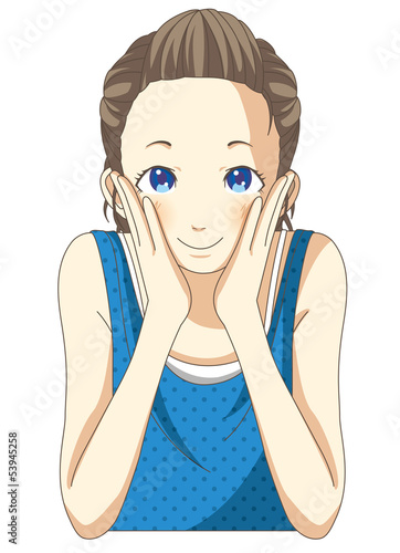女の子　洗顔　スキンケア